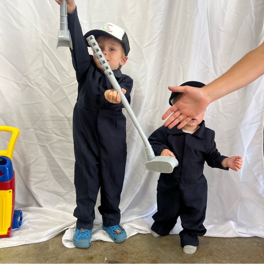 Kids Blue Coveralls Costume Set